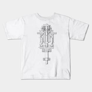 Axial Pistol Unit  Vintage Patent Drawing Kids T-Shirt